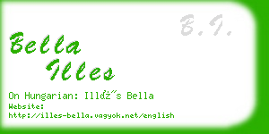 bella illes business card